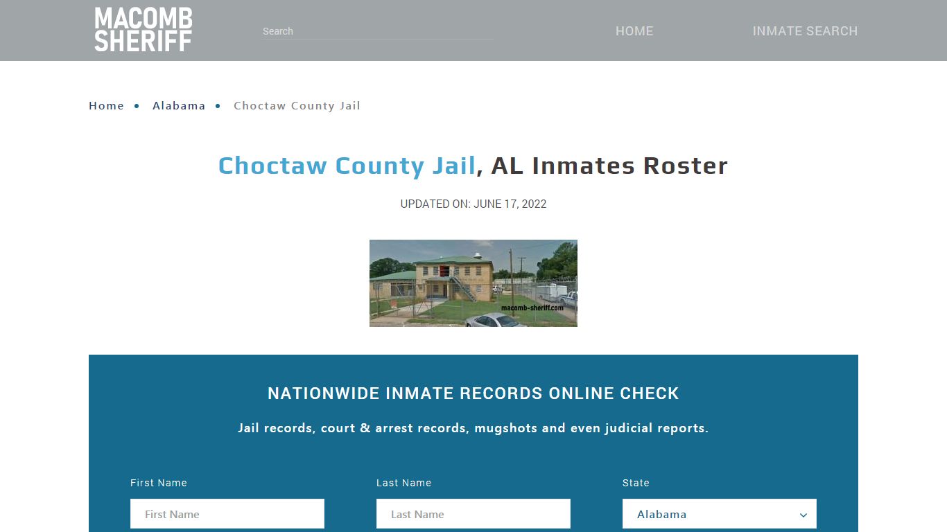 Choctaw County Jail, AL Jail Roster, Name Search