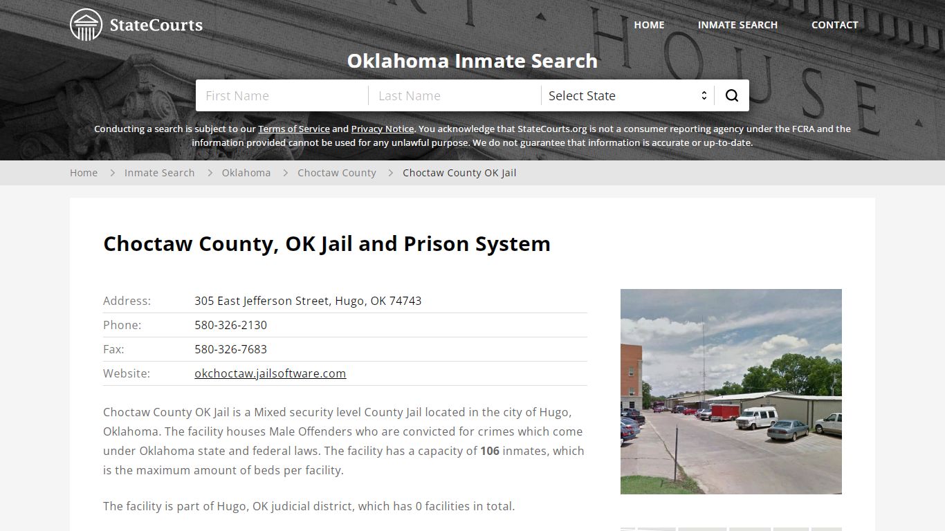 Choctaw County OK Jail Inmate Records Search, Oklahoma - StateCourts